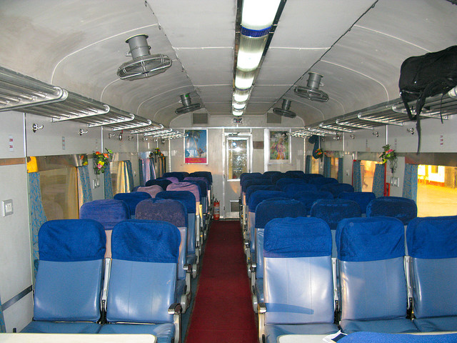 Inside a train in Bangladesh