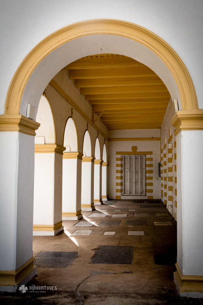 Corridor of Armenian Church of Holy Resurrection at Old Dhaka in Bangladesh