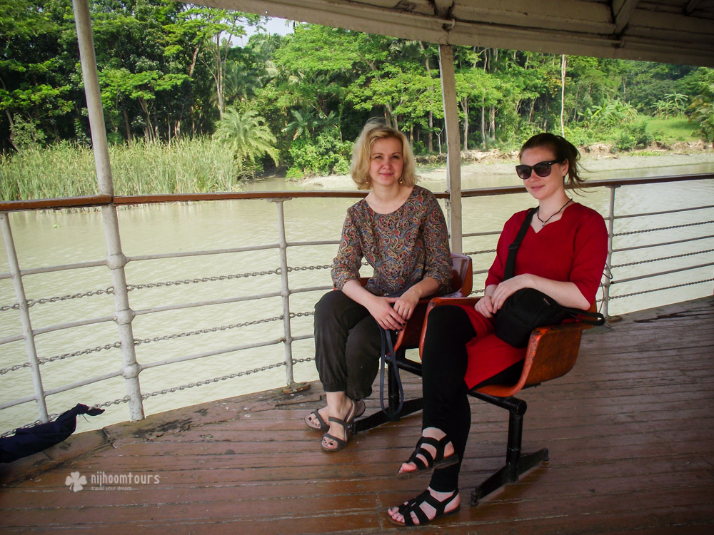 Hilde Steen at Sundarbans with a fellow traveler