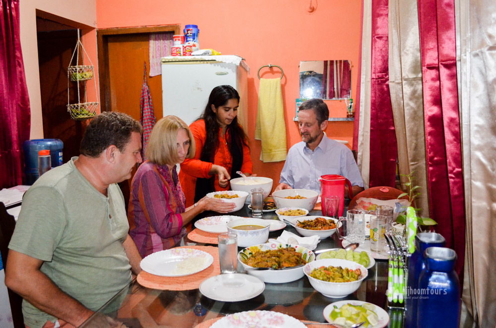 Dinner with a local family