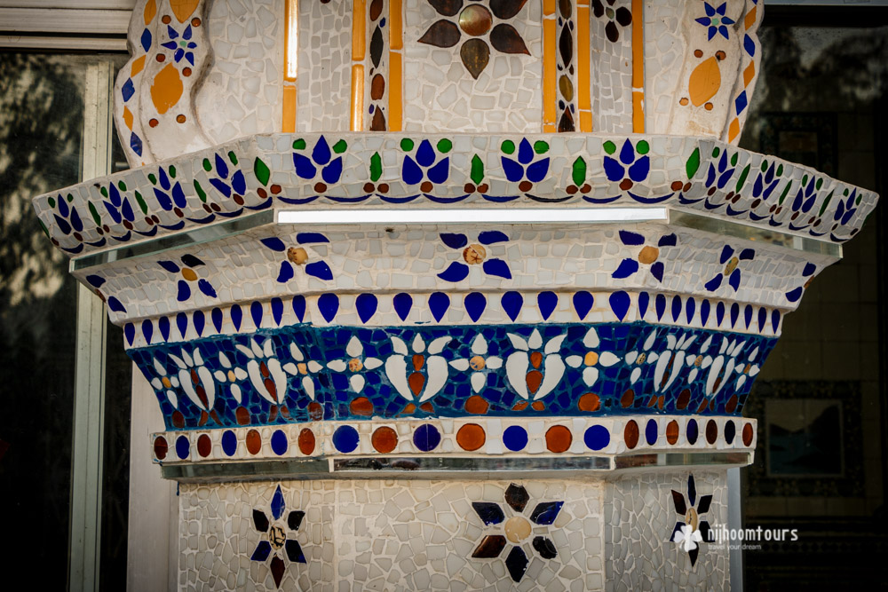 Beautifully decorated wall of Star Mosque (Tara Masjid)