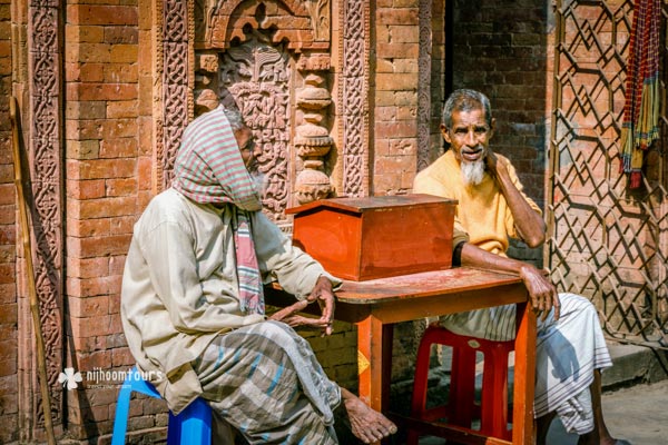 Collecting donation on a mosque in Gaur