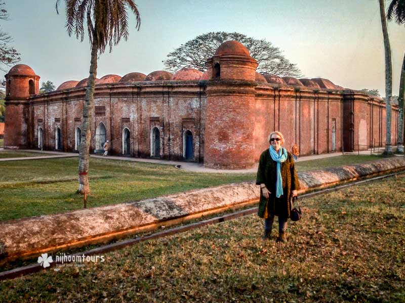 At Sixty Dome Mosque in Bagerhat, a UNESCO World Heritage Site