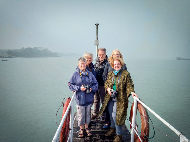 Traveling on Rocket paddle steamer in Bangladesh