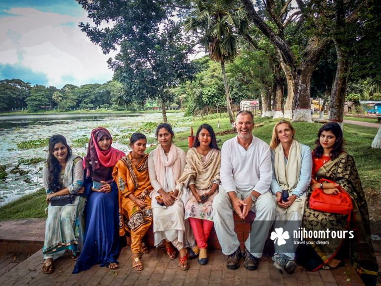 Taking photo with the locals in Bangladesh