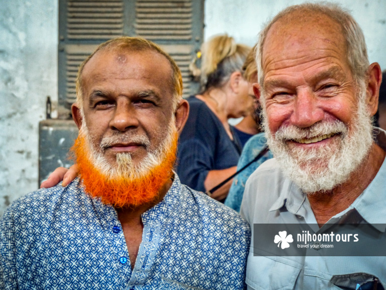 With a red-beard man at Rangpur in Bangladesh