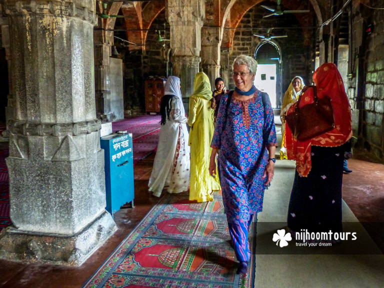 Inside a mosque at the lost city of Gauda in Bangladesh