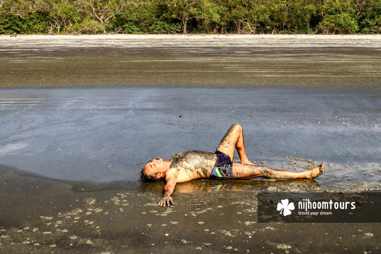 Enjoying the beach at Sundarbans in Bangladesh