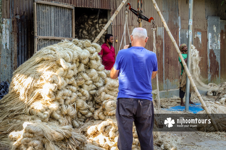 Visiting a river island in Bangladesh