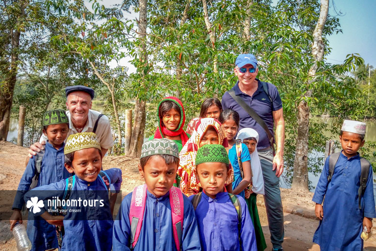 With some happy children in Bangladesh