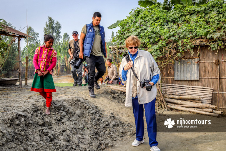 Visiting a river island in Bangladesh