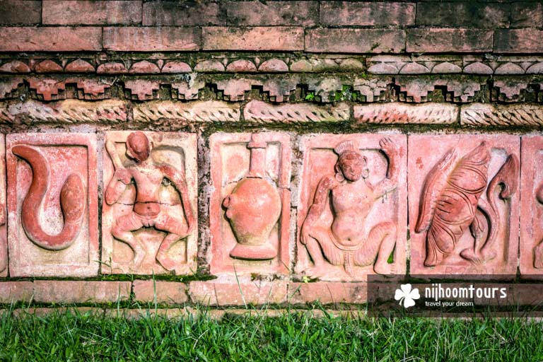 Terracotta plaques at Somapura Mahavihara (Sompur Bihar) in Paharpur