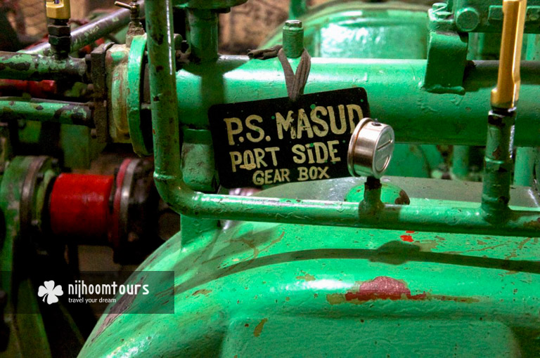 An engine of century old paddle steamer in Bangladesh