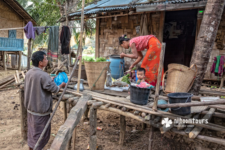 A Marma Village in the Chittagong Hill Tracts