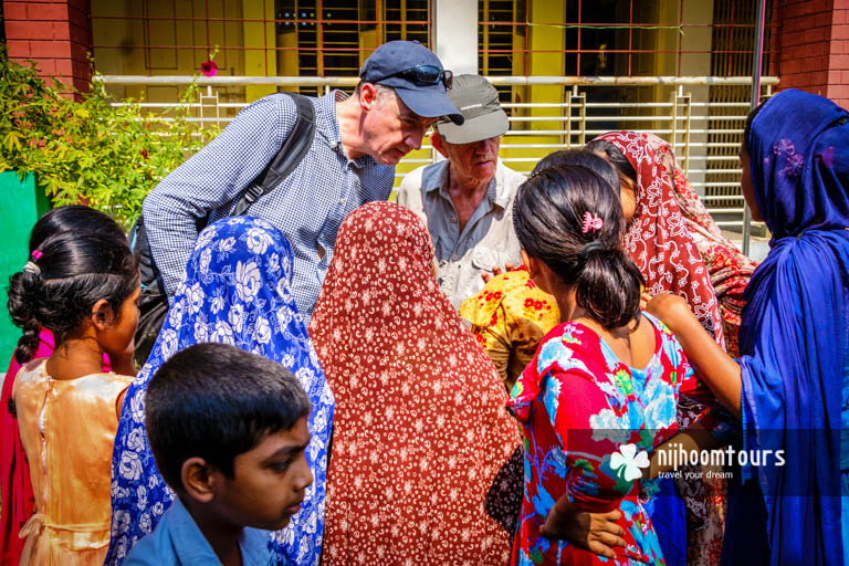 Interacting with the school kids in Barisal