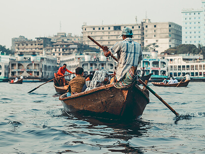 Boat ride on our New & Old Dhaka City Sightseeing Tour Package