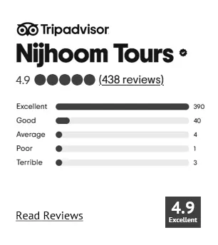 Nijhoom's 438 reviews on TripAdvisor with a 4.9/5 average rating 