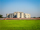 A photo of Bangladesh National Assembly Building designed by Louis Kahn in Dhaka Architecture Tour