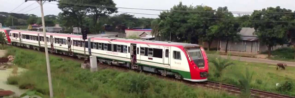 traveling by train in Bangladesh